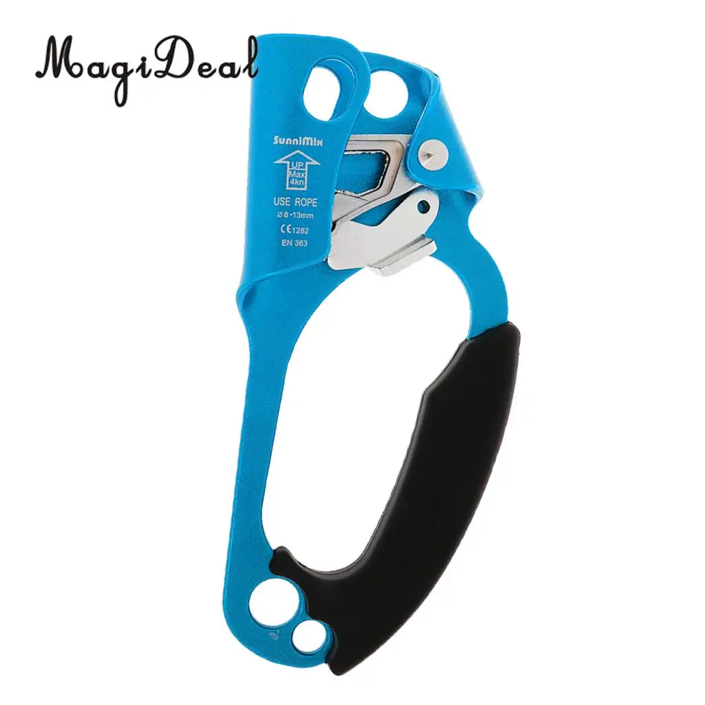 MagiDeal Professional Tree Rock Climbing Hand Ascender Riser 8-13mm Rope Clamp Equipment  for Rescue Caving Engineering Supplies