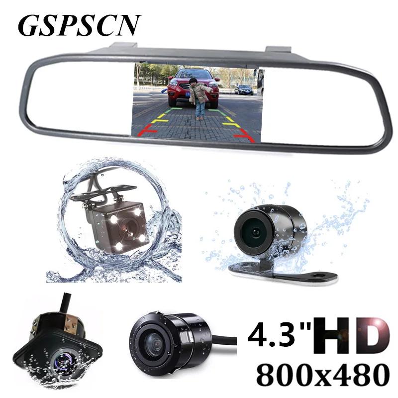 Prix pour Universel 4.3 pouce Voiture HD Rétroviseur Moniteur CCD Vidéo Auto Aide Au Stationnement avec 4 LED de Vision Nocturne Caméra de Recul Prix pour Universel 4.3 pouce Voiture HD Rétroviseur Moniteur CCD Vidéo Auto Aide Au Stationnement avec 4 LED de Vision Nocturne Caméra de Recul
