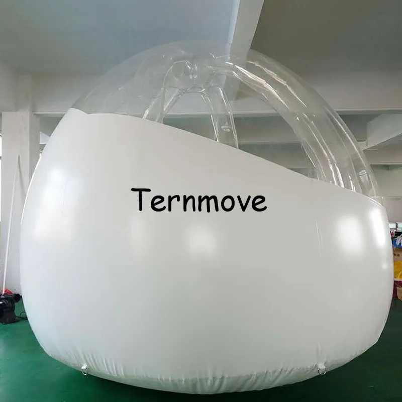  3m diameter Outdoor Inflatable Bubble Camping lodging Tent Inflatable half Transparent half white b