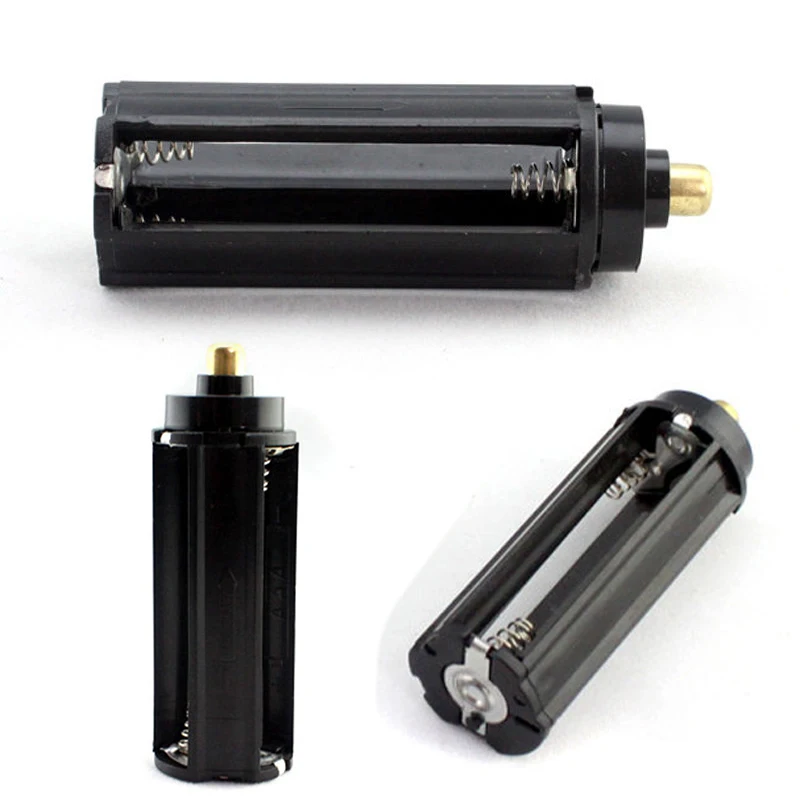 Portable 3Pcs/5Pcs Plastic AAA Battery Holder Box Case Cylinder Type For 18650 Flashlight For Bicycle Light Bicycle Accessories