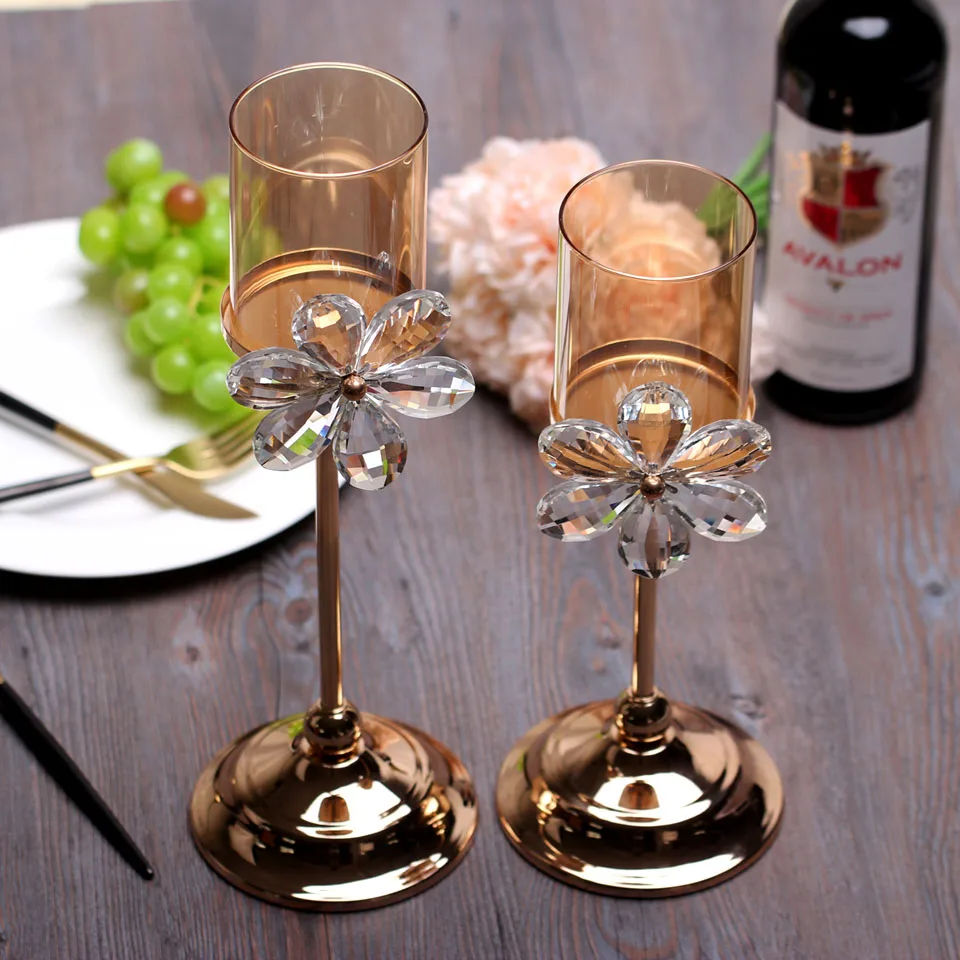 

european Metal candle holder Candlestick wedding house home decoration