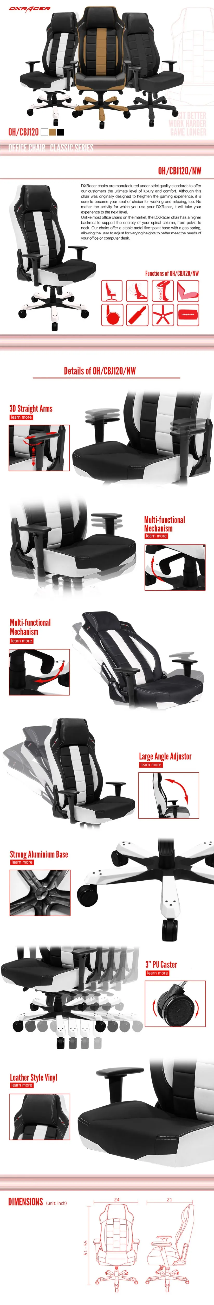 Dxracer Yaris Kova Koltuk Ofis Koltuklari Oh Cbj120 Nw Rahat Sandalye Ergonomik Bilgisayar Koltugu Dx Yarisci Masa Sandalye Beyaz Chair Paper Chair Orangechair Inflatable Aliexpress