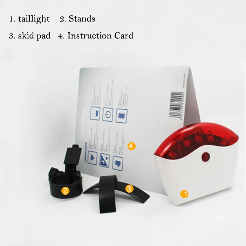 Cheap MTB Bicycle Taillights Light Intelligent Induction UFO Wireless Fully Automatic Brake Waterproof Safety Warning Bike Light 5LED 4