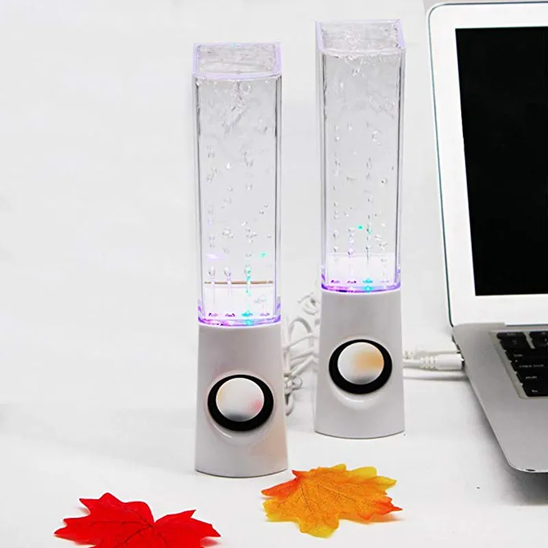 

HZFCEW Colorful Bluetooth Water Dancing Column Speakers Night Light USB Water Fountain Light Show Sound Speaker