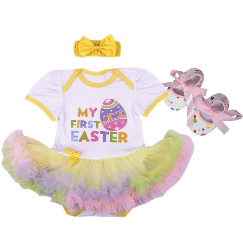 Комплекты одежды для новорожденных, Bebes, платье-пачка с оборками, Пасхальный кролик, праздничные костюмы для вечерние, Vestidos, детская одежда