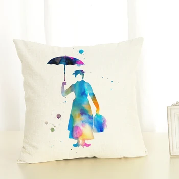 

New watercolor series cartoon cartoon home decoration sofa cushion pillow sets cotton linen pillow