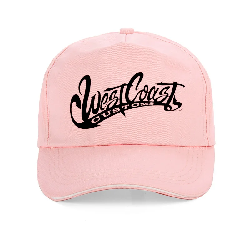West Coast Tide Card колпак череп мотоциклав хлопок летняя кепка-бейсболка west coast таможенная бейсболка для мужчин и женщин шляпа - Цвет: Розовый