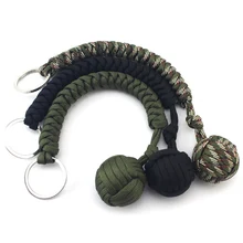 Комплект для выживания на природе из нержавеющей стали парашютный шнур с шаровой подвеской брелок для ключей альпинистский зонтик для кемпинга Rope03