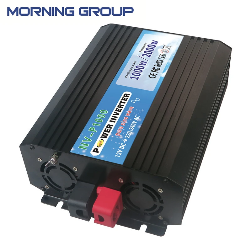 

P1000 Peak 2000W High Quality Pure Sine Wave Solar Power Inverter watt 12V 24V to AC 110V 220 Volt 1000W
