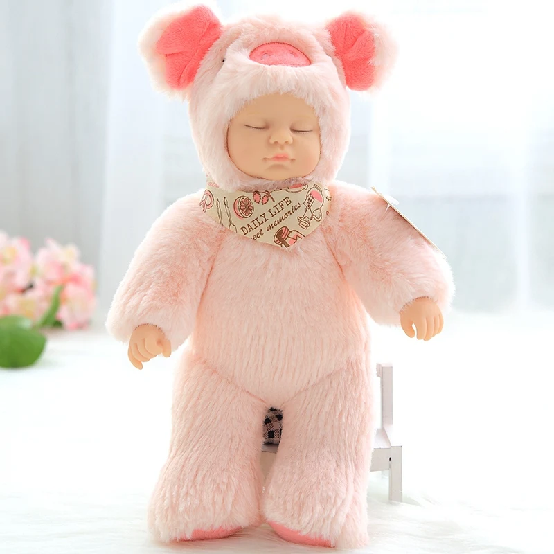 Baby Sleeping Plush Dolls Simulation Baby Dolls Plush Animal Toy Placate Kids Playmate Children Birthday Gift Stuffed Bed Toys