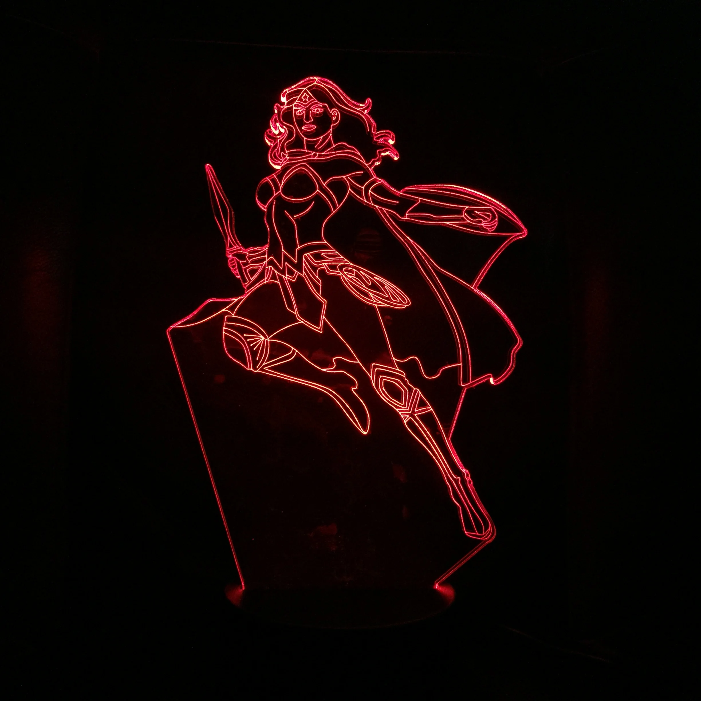 

Wonder Woman LED Night Light USB Touch Sensor RGB Home Decor Decorative Lamp Child Kid DC Comics Wonder Woman Table Lamp Bedroom