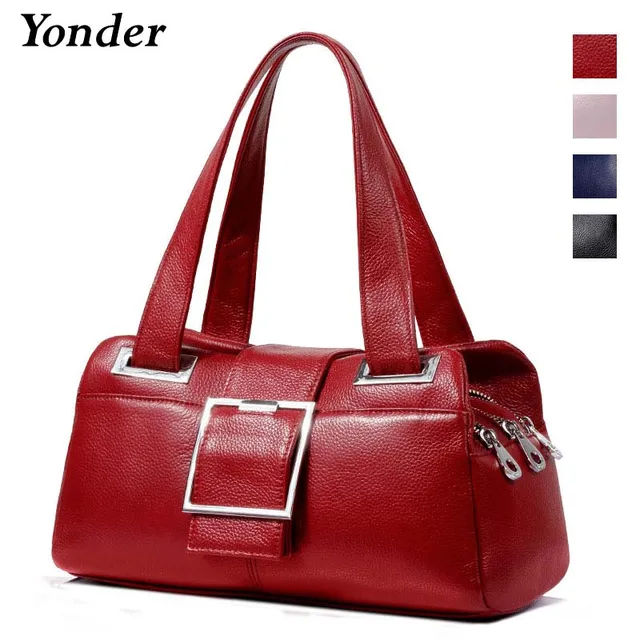 Cheap Ladies handbags women's genuine leather shoulder bags female fashion quality cow leather Pillow hand bag women's satchel purse  