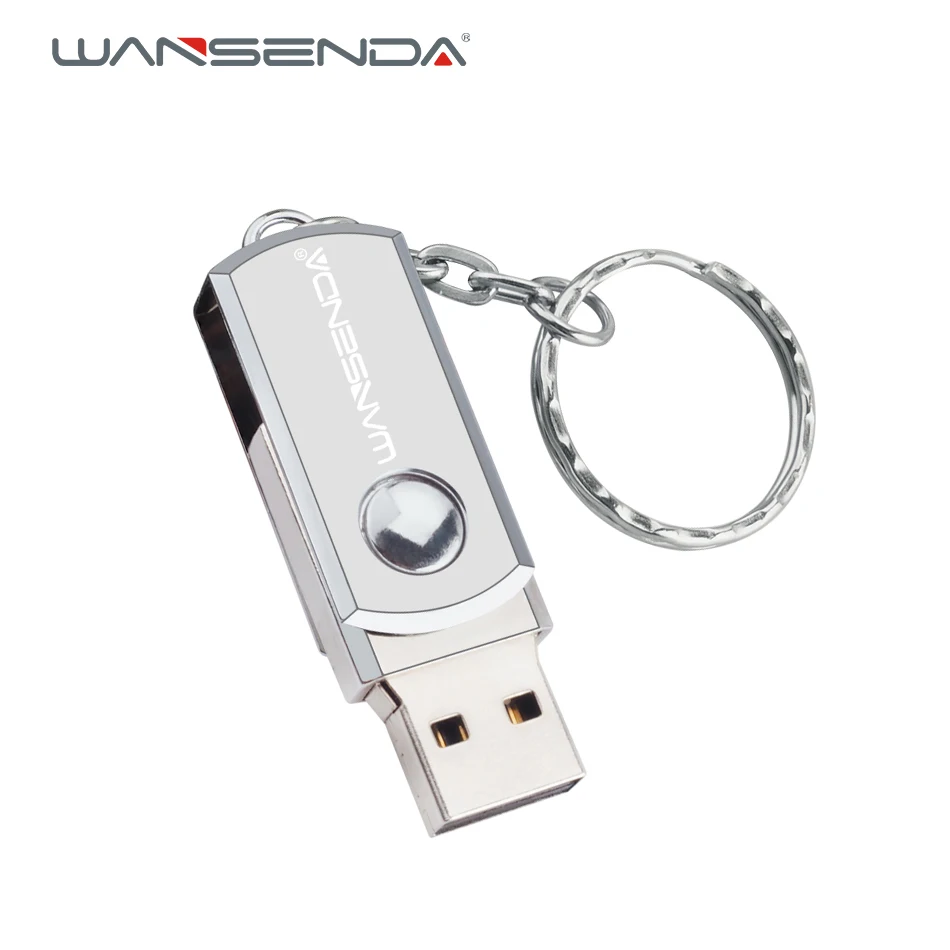 USB флеш-накопитель Wansenda из нержавеющей стали, цепь 128 ГБ, 64 ГБ, 32 ГБ, 16 ГБ, 8 ГБ, 4 Гб, usb флеш-накопитель