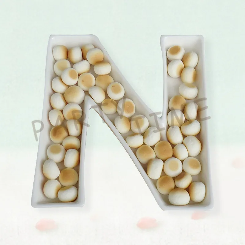 

Ceramic Alphabetic shape Dish, N Design Snack Dish
