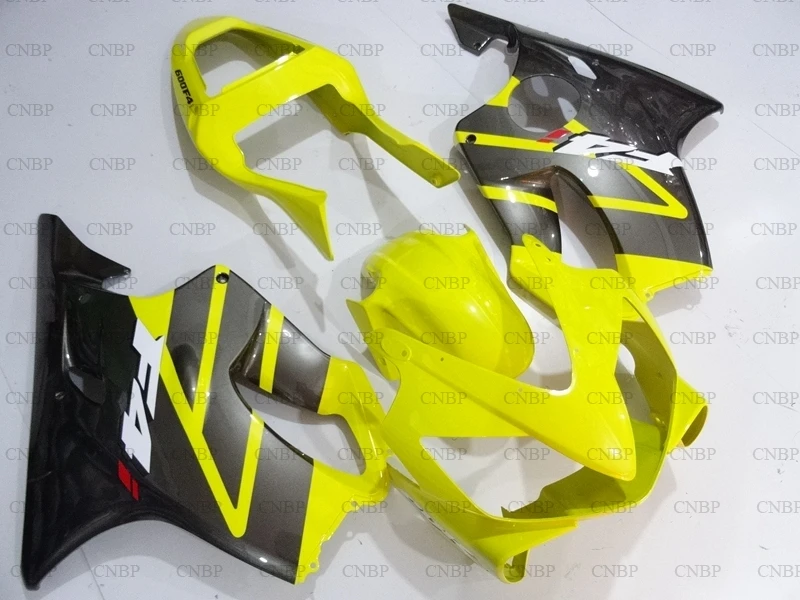 CBR F4i 2001-2003 набор для всего тела CBR600 F4i 2002 комплекты обтекателей, CBR 600 02 Желтые Черные кузовные комплекты