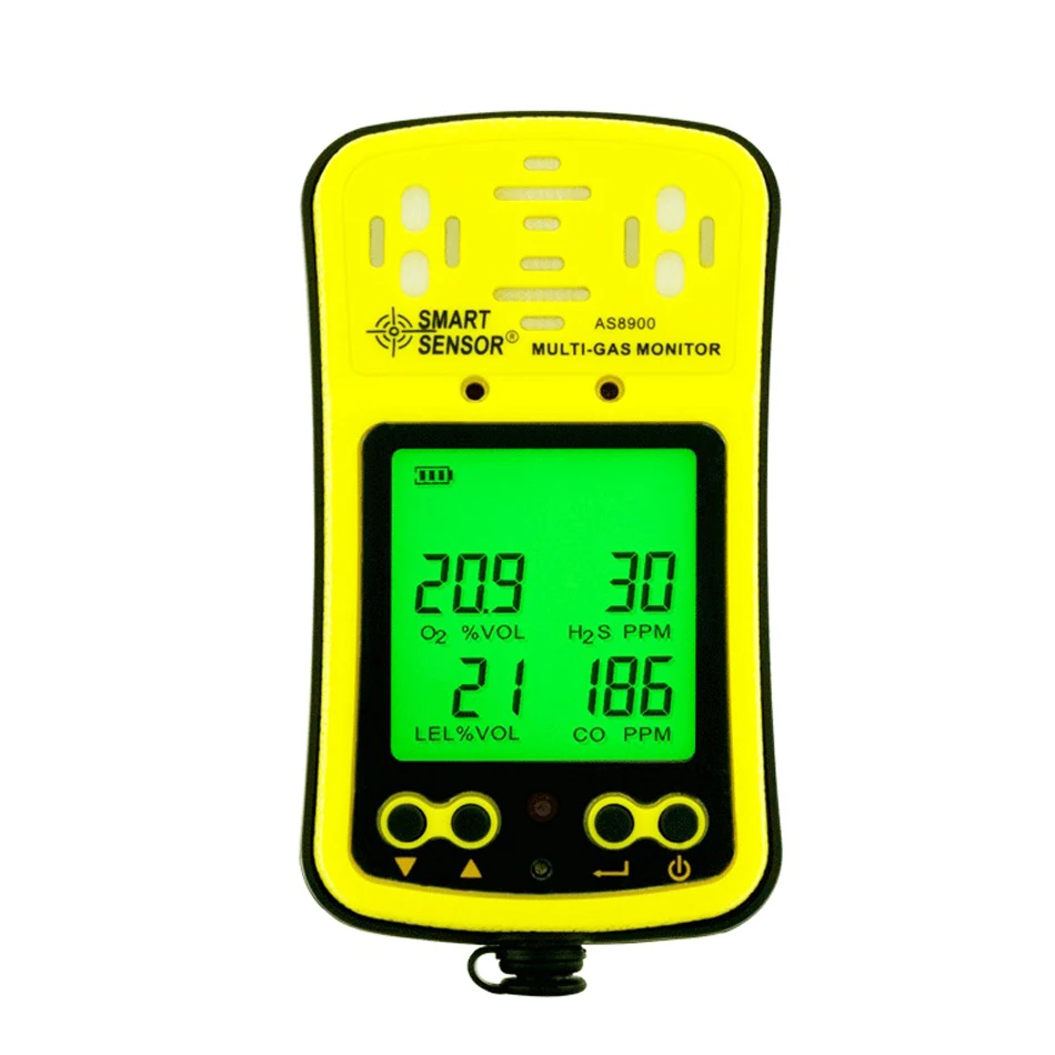 

Smart Sensor AS8900 Four In One Portable Handheld Gas Detector Carbon Monoxide Oxygen Combustible Gas Analyzer Instrument