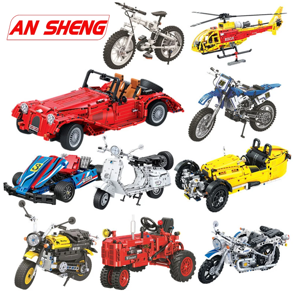 

Technic Motorcycle Exploiture Model Vehicle Building Bricks Block Set Kids Toy Compatible With Legoe For Children Gifts