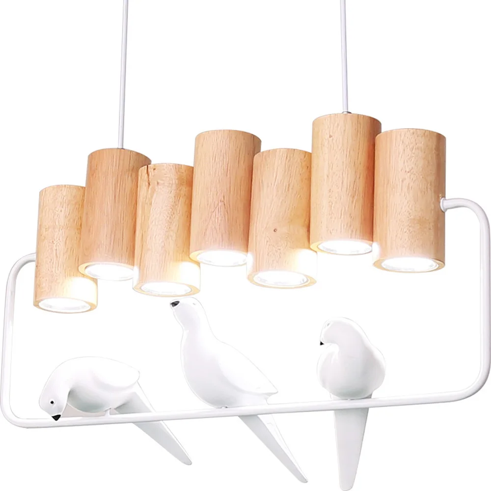 

Scandinavian chandelier American country solid wooden iron bar lamps Jane O'Feng Milk Tea Shop theme LU807140