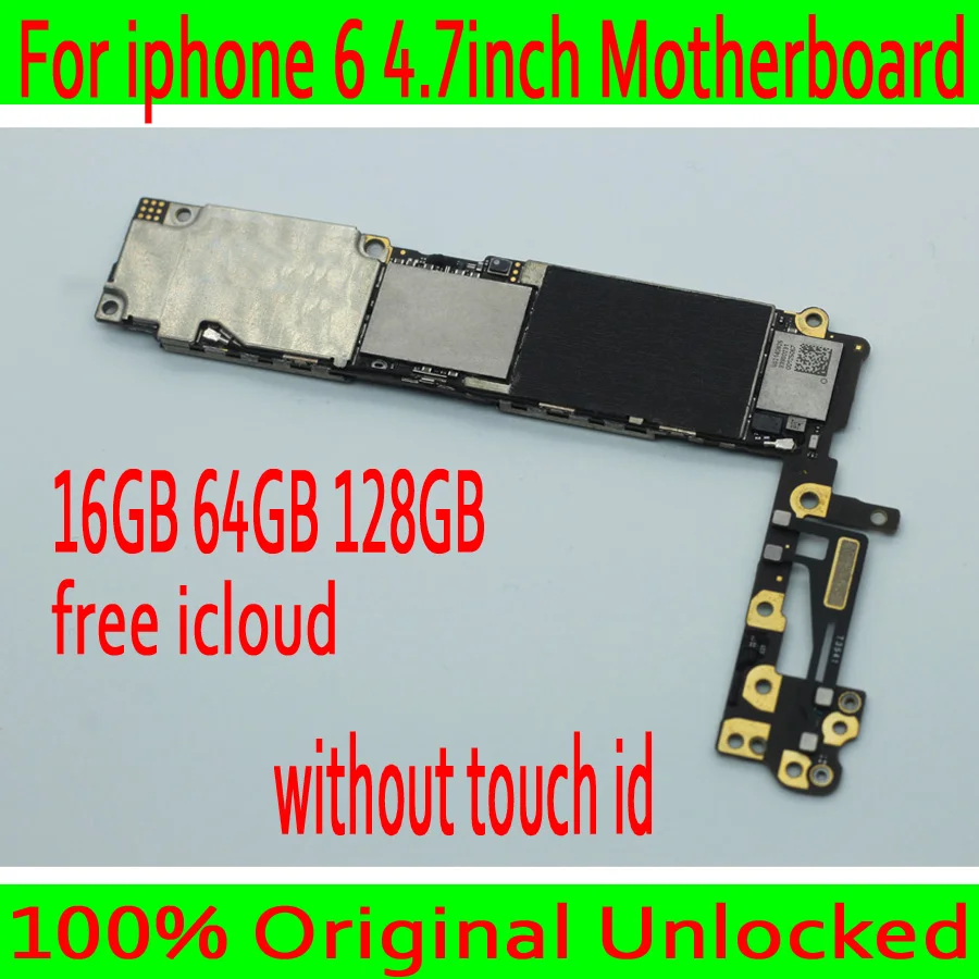 

Factory unlocked for iphone 6 4.7 inch Motherboard without Touch ID,100% Original for iphone 6 Mainboard ,with IOS System