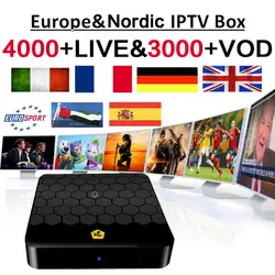 Один год Европейский скандинавский IPTV tv Box HD подписка Великобритания Германия Испания Италия Индия Франция Бразилия Португалия Smart tv