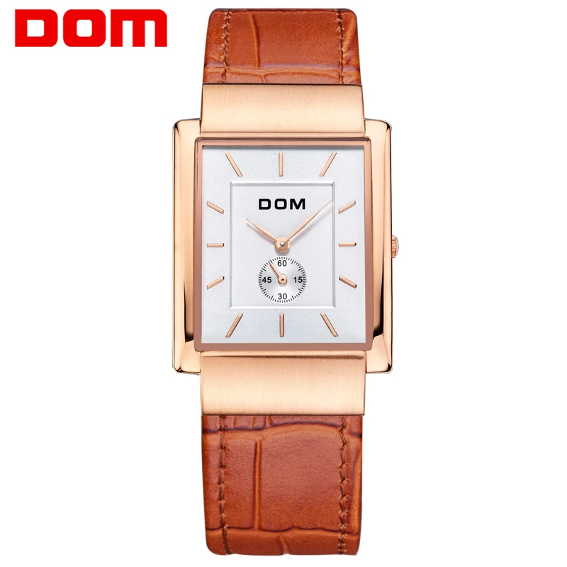 

Reloj Hombre Gold Men Watches Top Luxury Brand Wristwatch Waterproof Square Men Watches Leather Quartz Clock Relogio Masculino