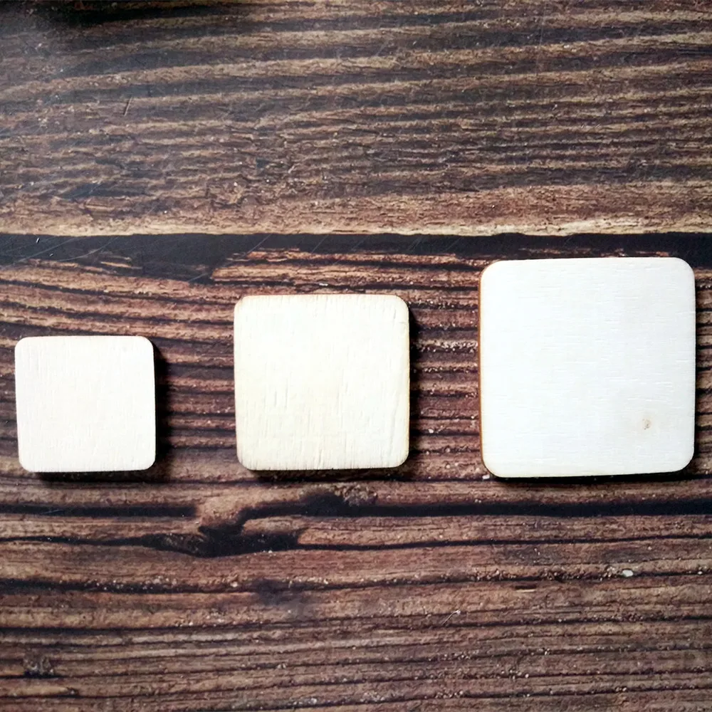 Buying Guide 50pcs Laser Cut Wooden Customized Square Size Blank