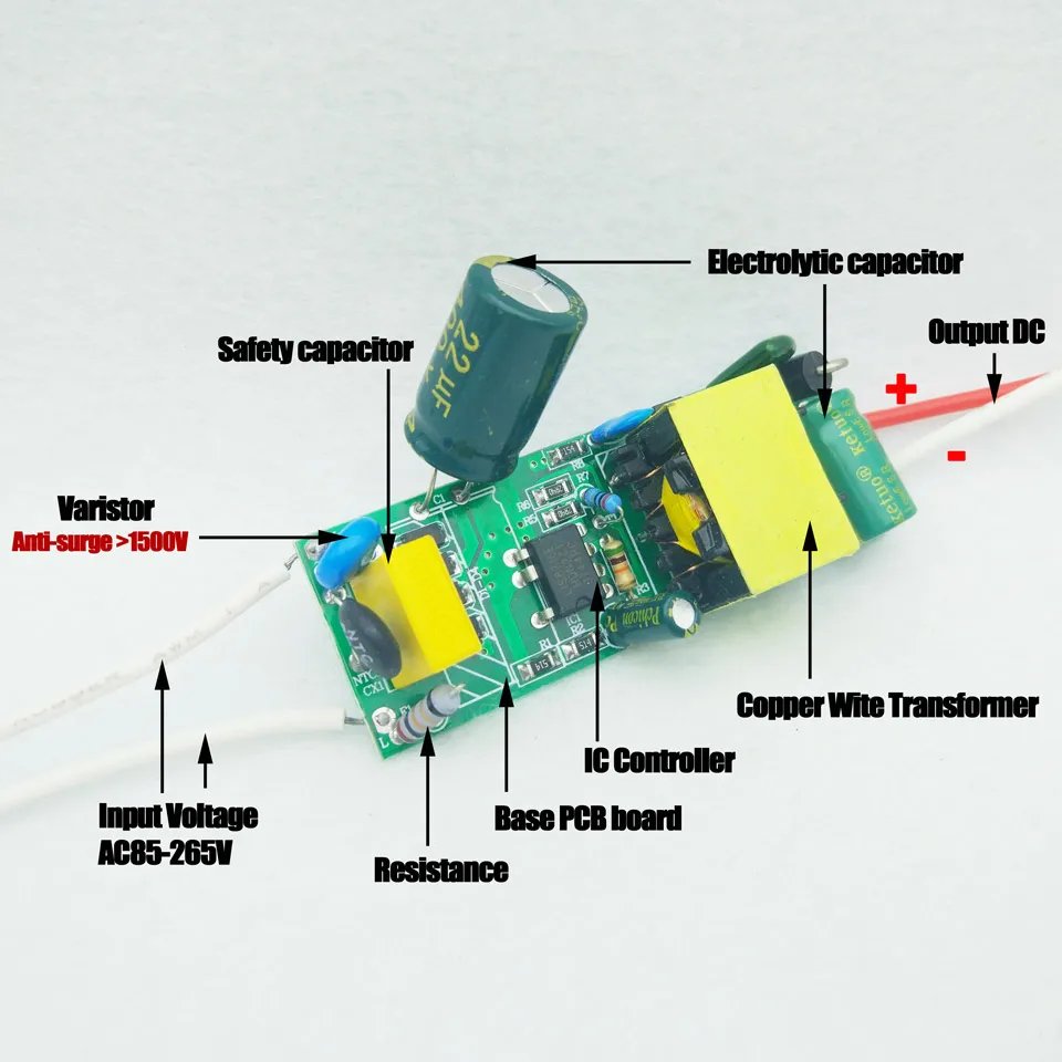 1 36W LED Driver Input AC110V/220V Lights Power Supply Constant Current