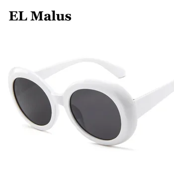 

[EL Malus]Oval Frame Sexy Women Goggles Glasses Mens Sunglasses Female Male Reflective Sun Glasses Black White Eyewear Driving