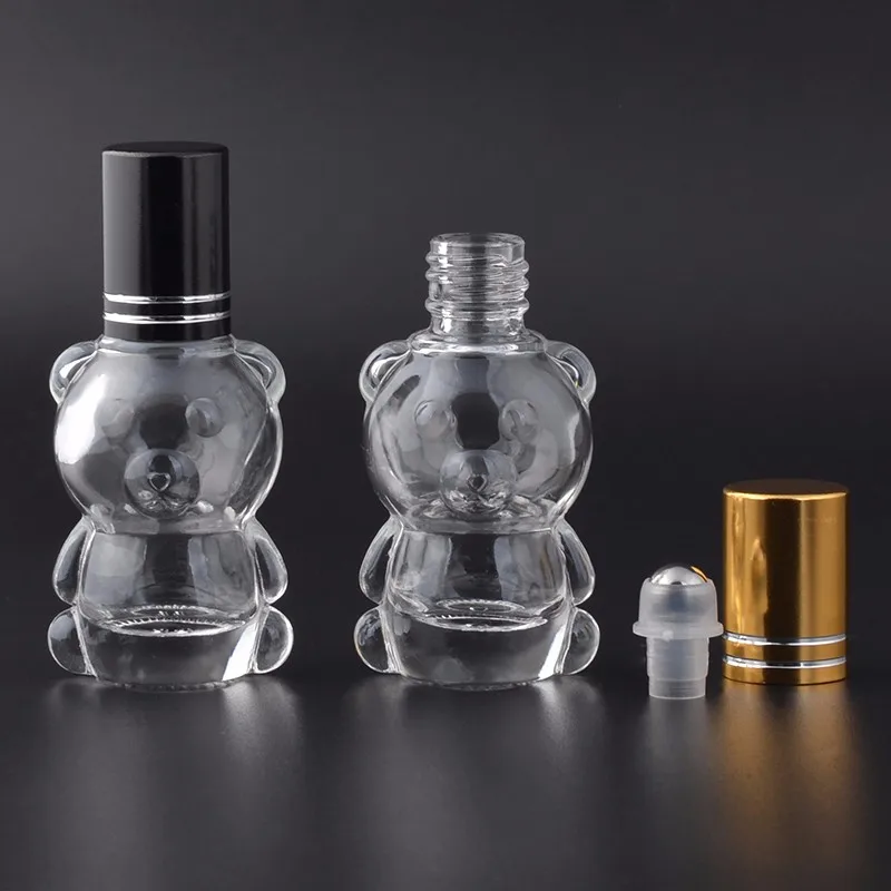 MUB-8 мл, мини-стальная шариковая бутылка, пустая многоразовая бутылка с роликом для эфирного масла, прозрачная стеклянная бутылка для духов
