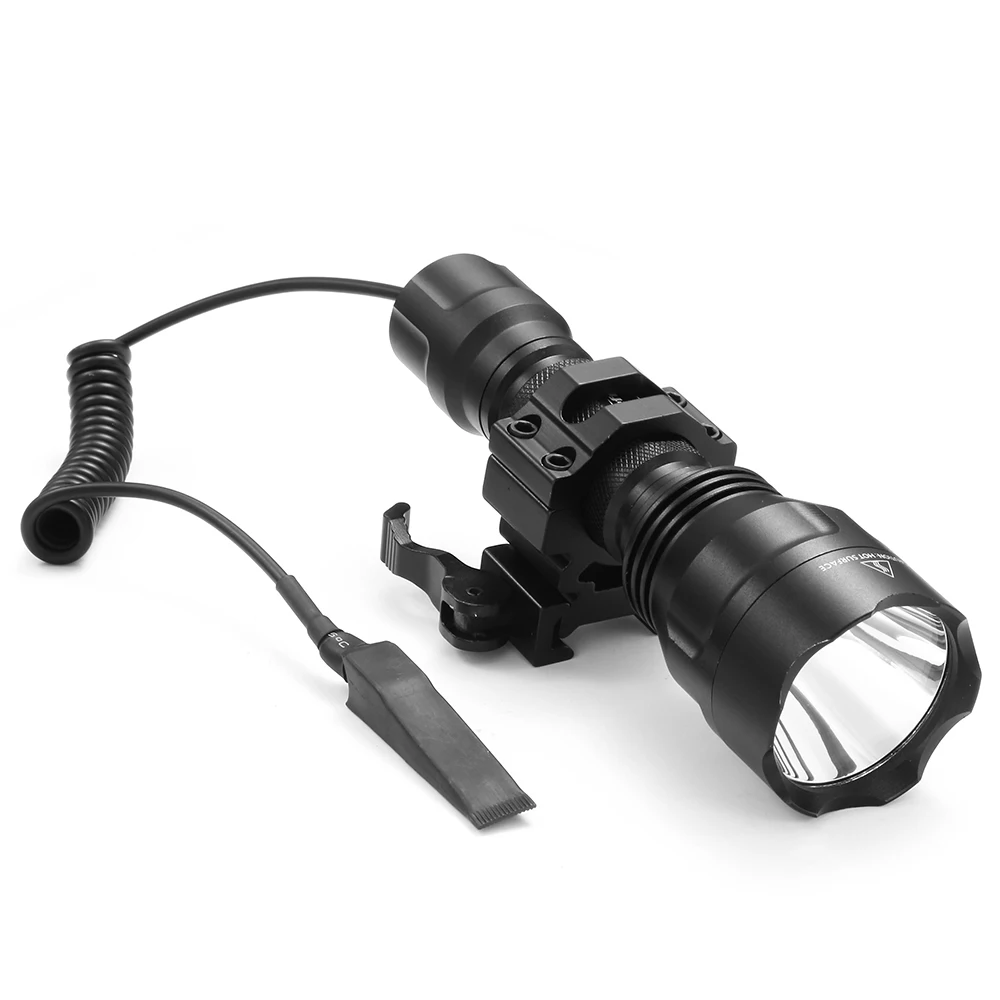 AloneFire C8 CREE XM-L2 U3 светодиодный тактический флэш-светильник фонарь охотничий 20 мм крепление для страйкбола прицел ружья светильник 18650 батарея