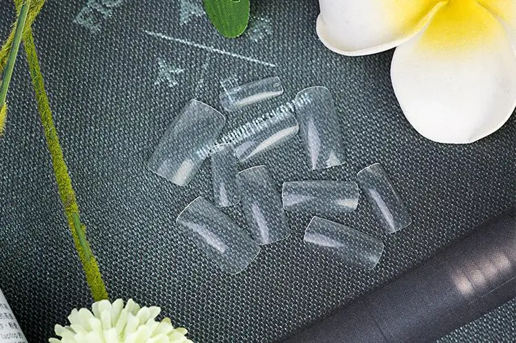 Pontas das Unhas de Acrílico Maneira Navio Rápido Unidades - Pacote Faça Você Mesmo Cobertura Completa Limpar Falso Unha Escudo Etiqueta Como Manicure Beleza Art Decoratio 500 7 Maneira navio rápido 500 unidades pacote DIY
