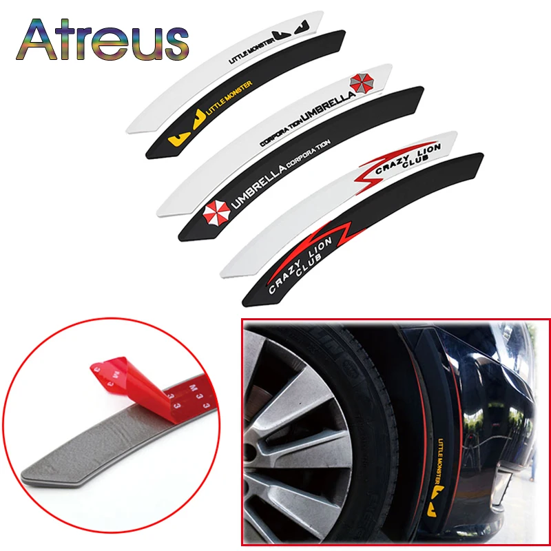 

Atreus 2pcs Car Wheel Eyebrow Anti-collision Strip Decoration for Hyundai Creta Tucson BMW X5 VW Golf 4 Tiguan Kia Rio Sportage