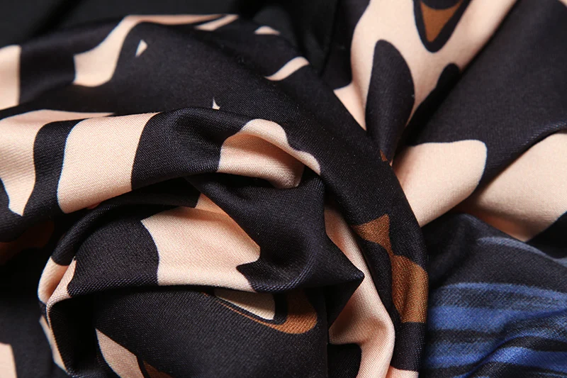 Kostlich Women Dress O-Neck Leopard Beauty Face Print Dress Sexy Women Maxi Long Dresses Plus Size Loose Casual Womens Clothing (15)