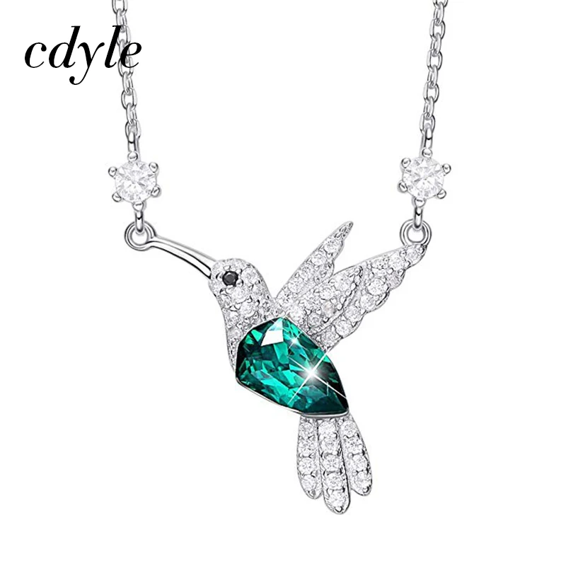 Cdyle серебро 925 ювелирные изделия животное ожерелье украшено кристаллами ожерелье кулон для женщин ювелирные изделия подарок - Окраска металла: Design 1