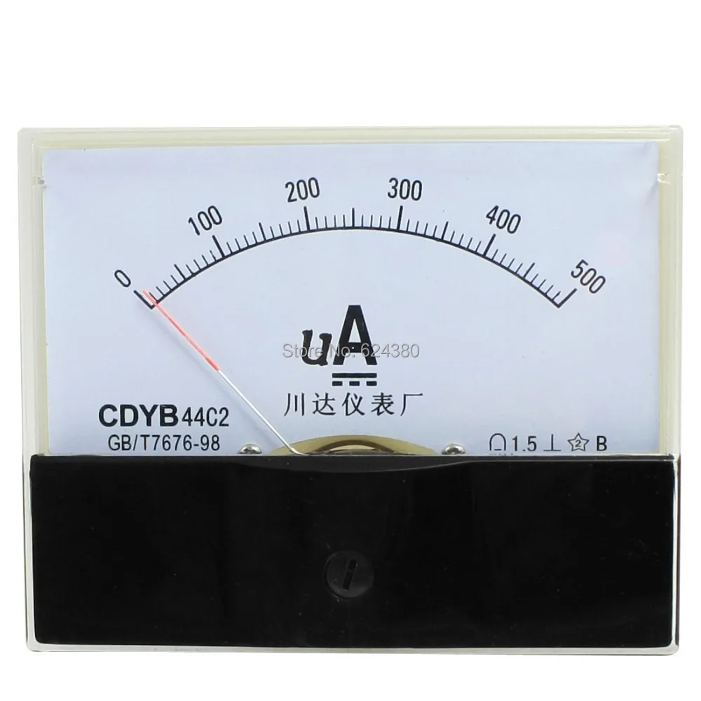 Индикатор амперометра 44C2 DC 0 500uA 50uA 100uA 200uA 300uA измеритель тока|amperemeter dc|current meterdc current