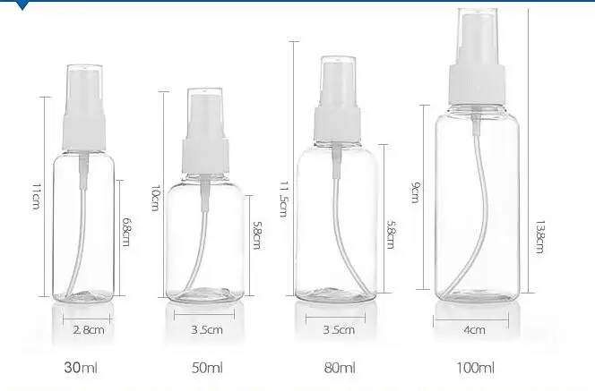 1 шт 30 мл 50 мл 75 мл 100 мл случайный цвет путешествия прозрачный пластмассовый распылитель для духов маленький мини пустой Наполняемый