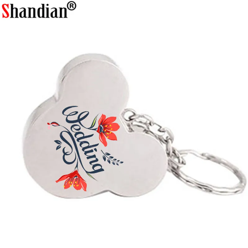 

SHANDIAN Fashion Mickey USB Flash Drive pen drive 4GB 8GB 16GB 32GB memory Disk mini Gift metal pendrive u disk lovely hot sale