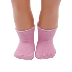 18 дюймов кукольные носки 1 пара подходит для девочек Кукла Одежда и больше, розовый цвет носок кукла