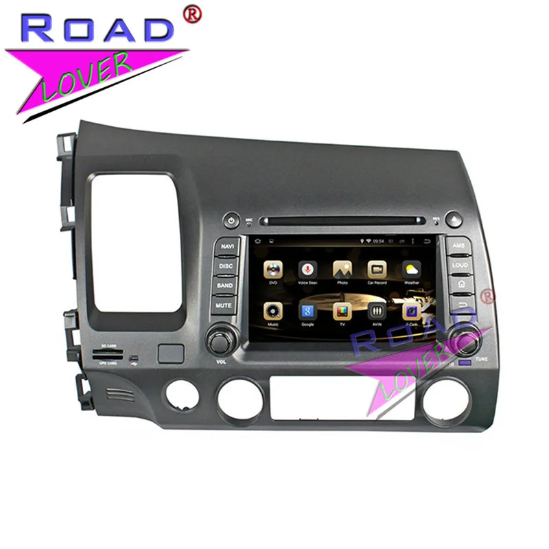 Sale Roadlover Android 9.0 Car DVD Player Radio For Honda Civic 2006 2007 2008 2009 2010 2011 LHD Stereo GPS Navigation Magnitol 2Din 1