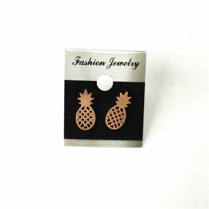 Женские серьги гвоздики в виде ананаса из нержавеющей стали|pineapple earrings|earrings studananas