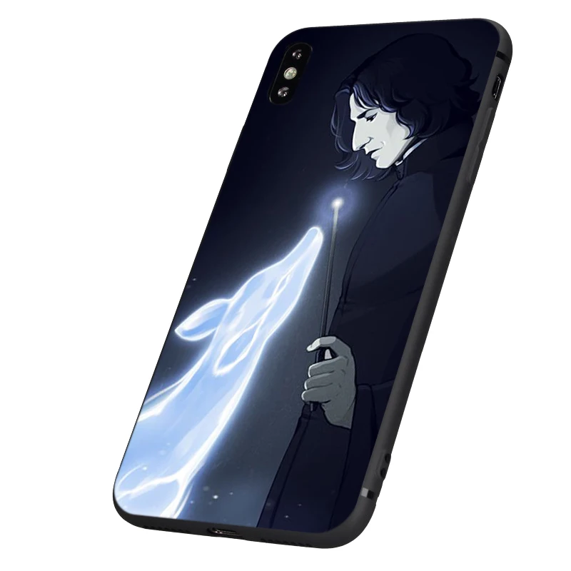 Черный ТПУ чехол для iphone 5 6 6s 7 8 plus x 10 силиконовый XR XS 11 pro MAX с оленем|Бамперы| |