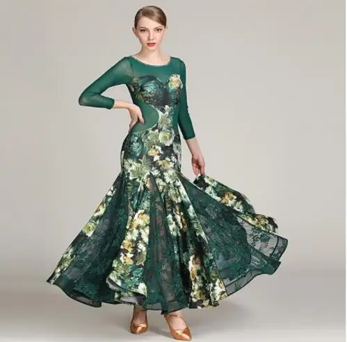 new Ballroom Dancing Dress Woman Modern Waltz Tango Dance Dress standard Ballroom Competition Costume 1860