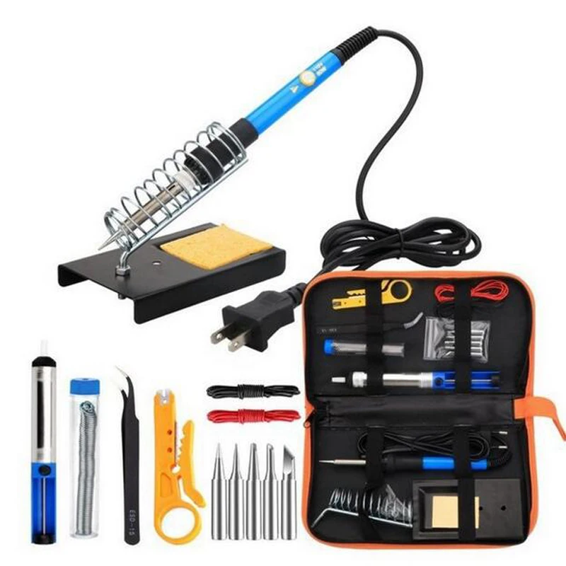 18-in-1 Soldering Iron Kit Electronic Welding Irons Repair Tool 60W Portable 