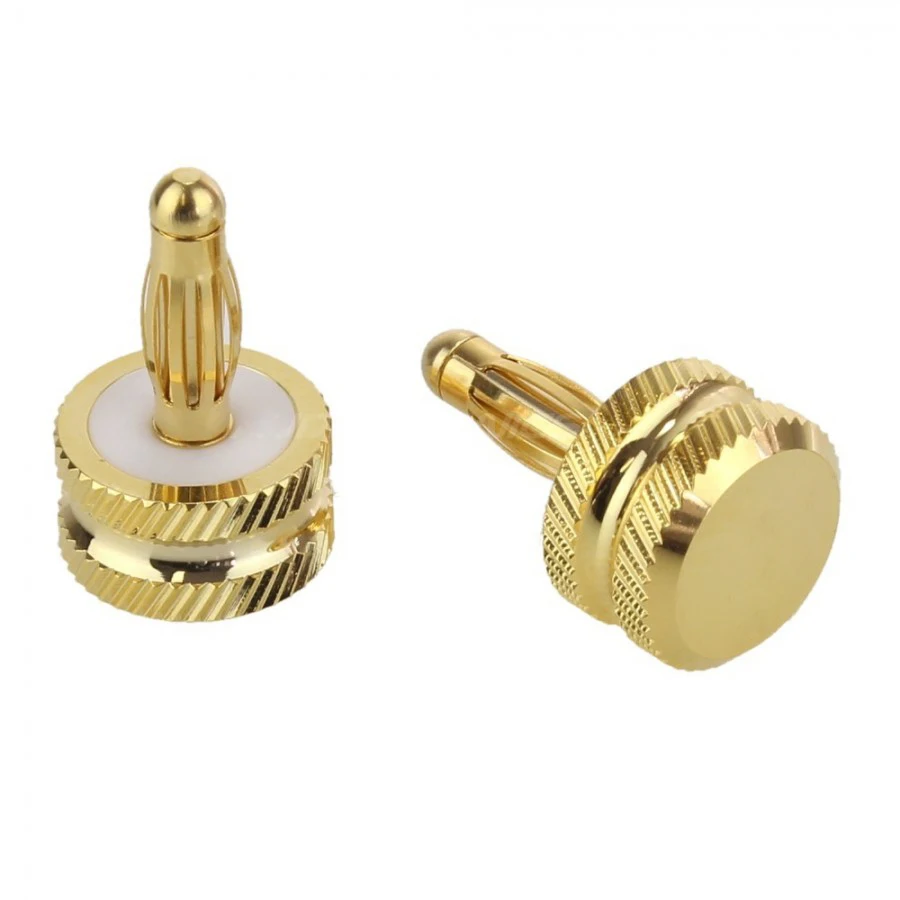 

Free shipping 12pcs Noise Stopper Gold plated Binding posts Caps PTFE insulated