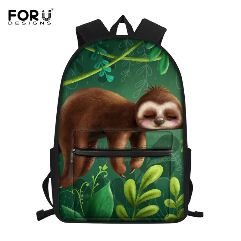 FORUDESIGNS/милый Ленивец, детские школьные сумки для девочек-подростков, Большой Вместительный Школьный рюкзак, ранец, Детская сумка для книг, Mochila - Цвет: L5324Z58