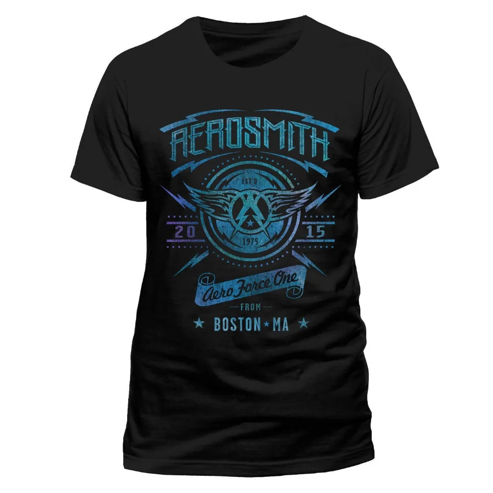 

2018 Brand Clothing Tees Casual Short Sleeve Men Aerosmith Aero Force One O-Neck Fashion 2018 Tee Shirts