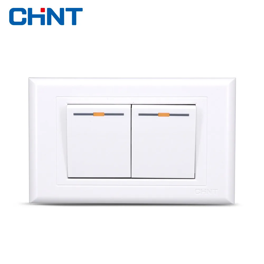 

CHINT Illuminated Switch 118 Type Switch Panel NEW5G Two Gang Two Way Switch Panel