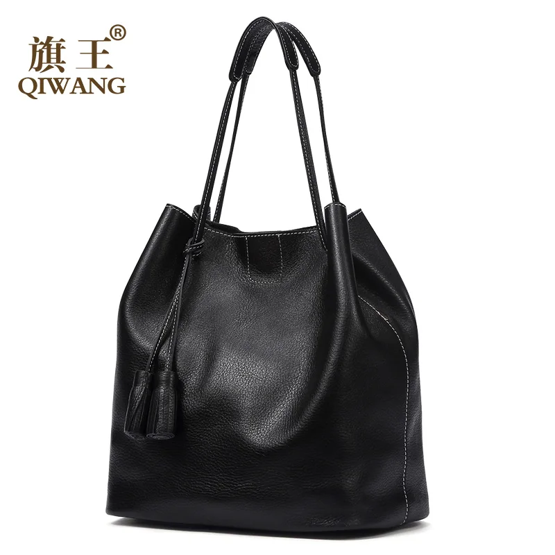 9863 Mode Black En Cuir Véritable Marque Gland De Sac Femmes Main Concepteur Abricot À Qiwang Seau Chic wxZBpTPwq