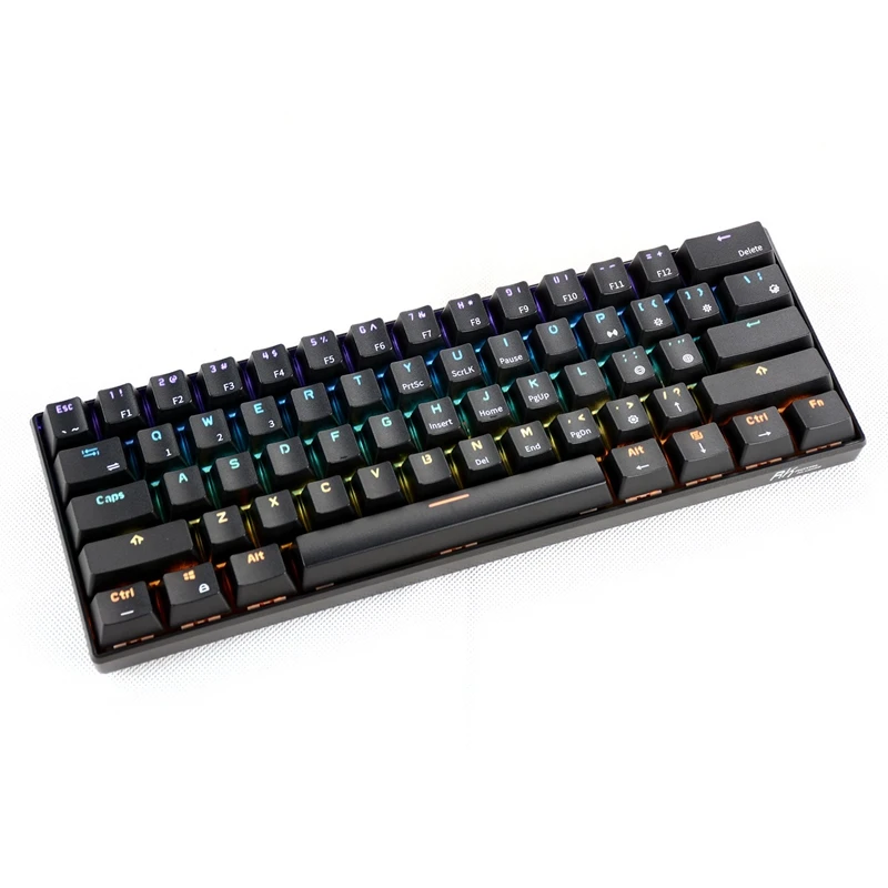 PPYY NEW RK61 Беспроводная Bluetooth Механическая игра портативная клавиатура 61 клавиша Rgb