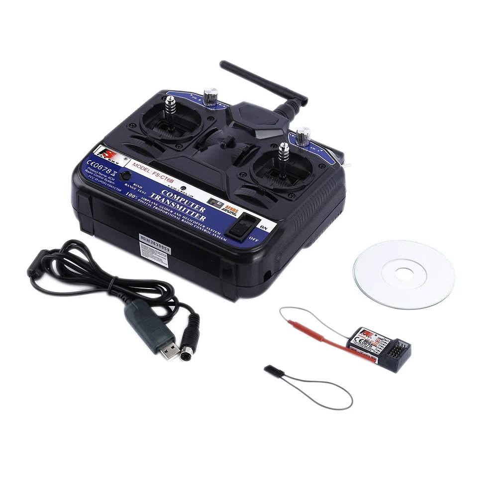 

FLY SKY 2.4G FS-CT6B 6 CH Channel Radio Model RC Transmitter Receiver Control BM88